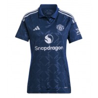 Camiseta Manchester United Segunda Equipación Replica 2024-25 para mujer mangas cortas